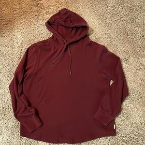 Barely worn burgundy American Eagle thermal hoodie tee size medium